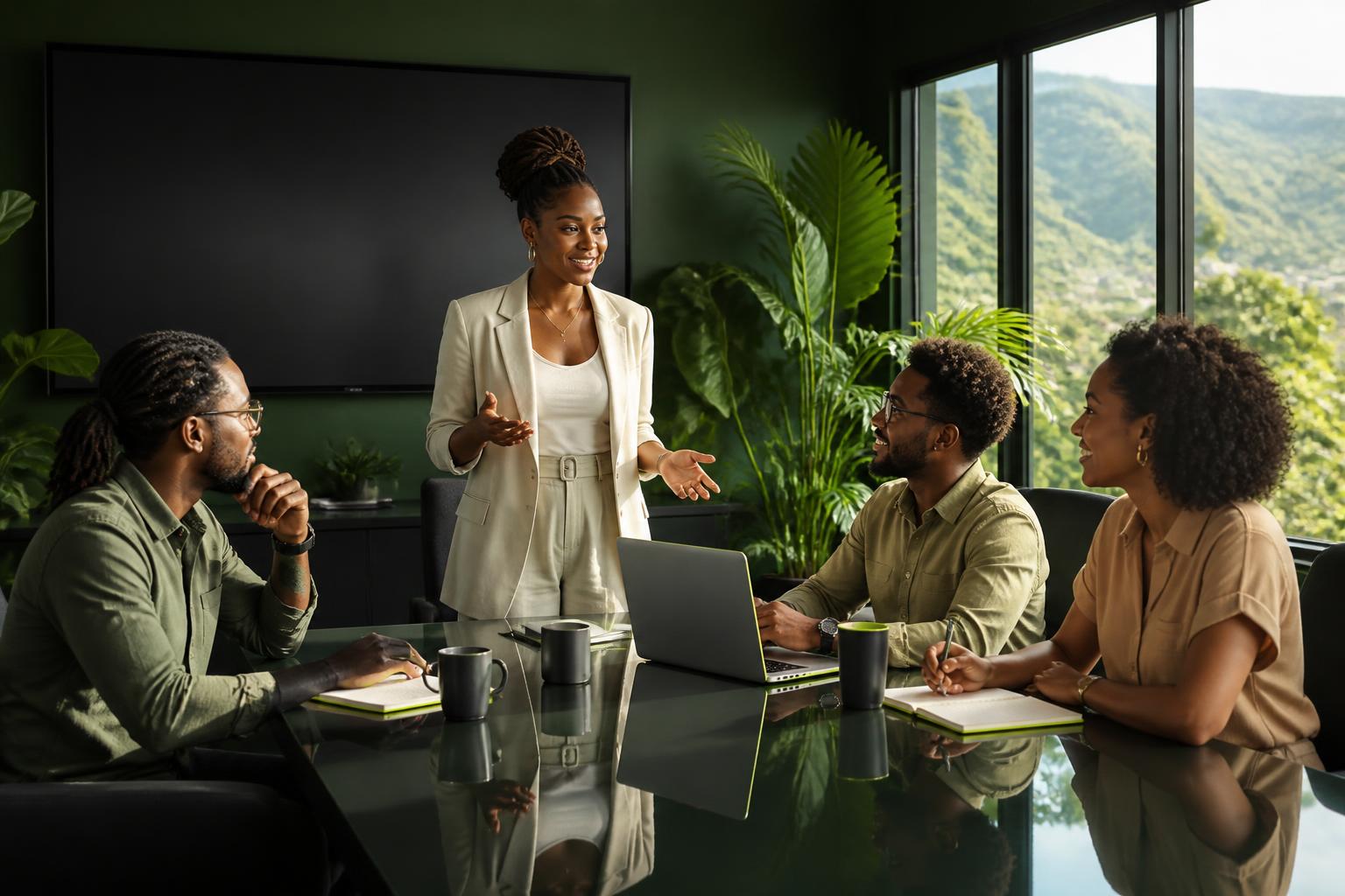 LiftOff founders and Kintyre leadership in a Kingston boardroom